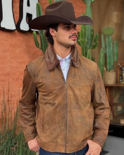 Jaqueta de Couro Country